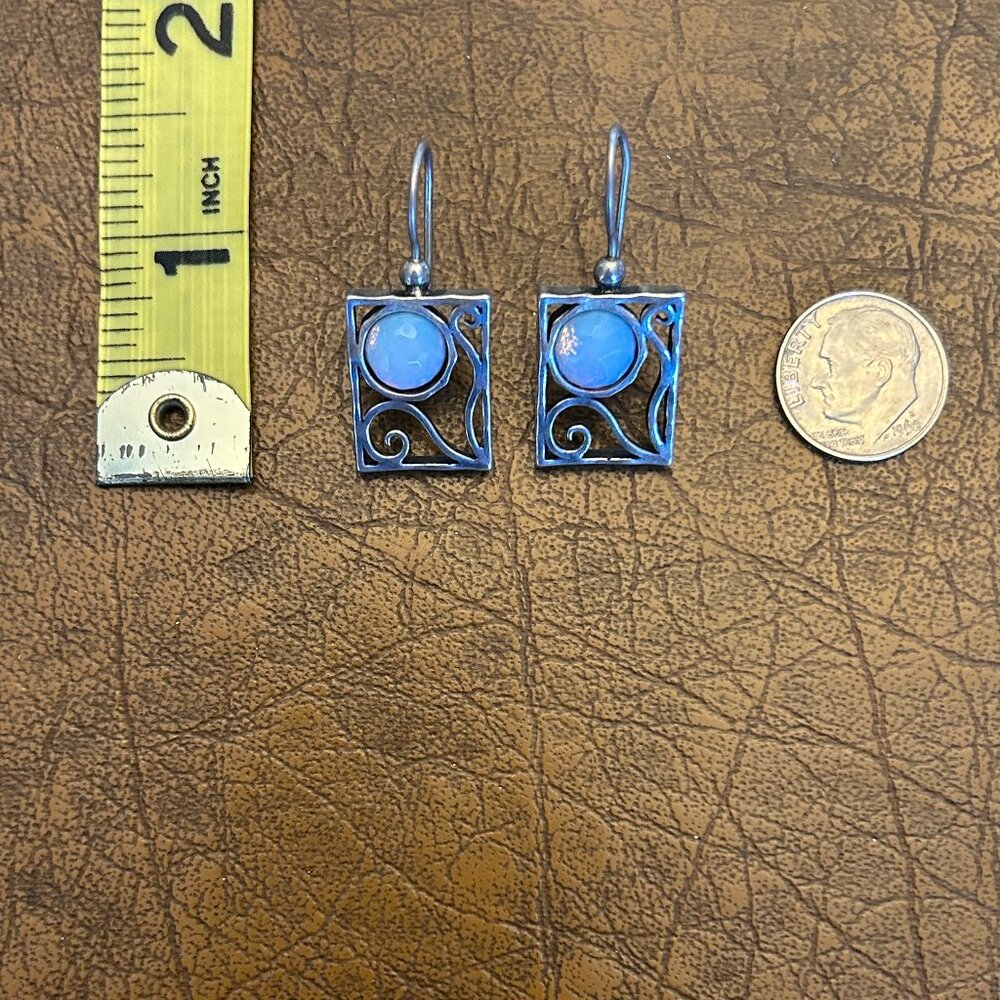 Rectangular Sterling Silver Earrings - image 4